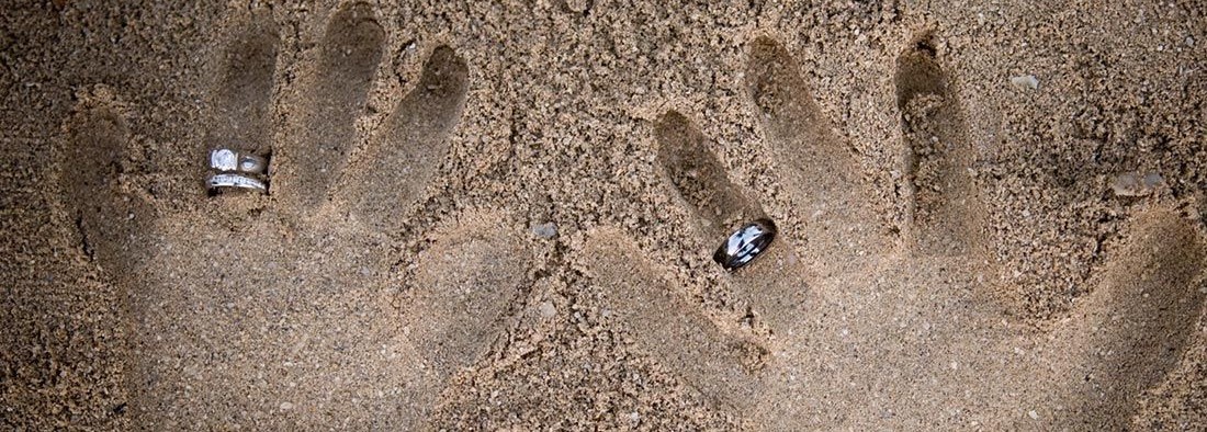 Rings in the Sand - Wedding